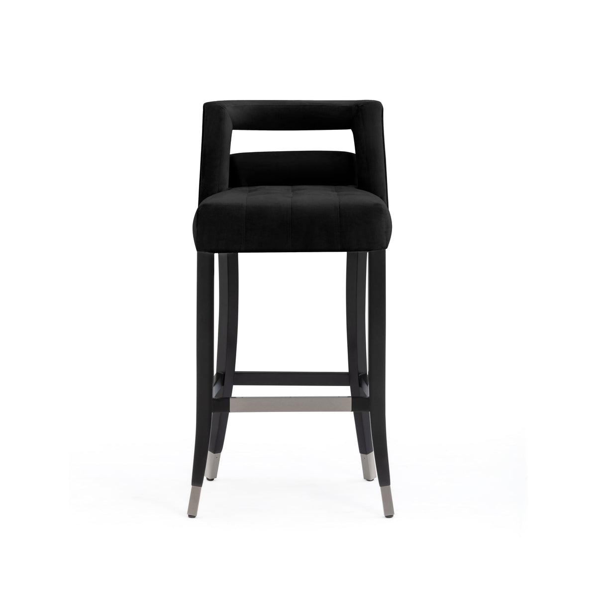 Hart Black Performance Velvet Bar Stool by TOV Furniture – photo 1 of 7