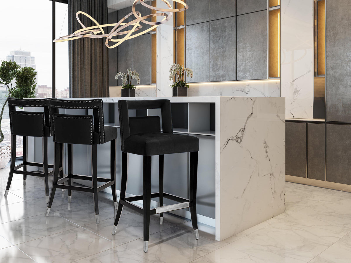 Hart Performance Velvet Stool by TOV Furniture – several options shown