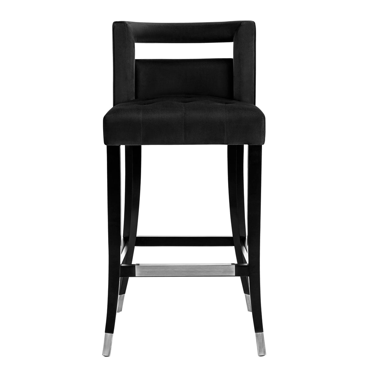 Hart Black Performance Velvet Counter Stool by TOV Furniture – photo 3 of 7