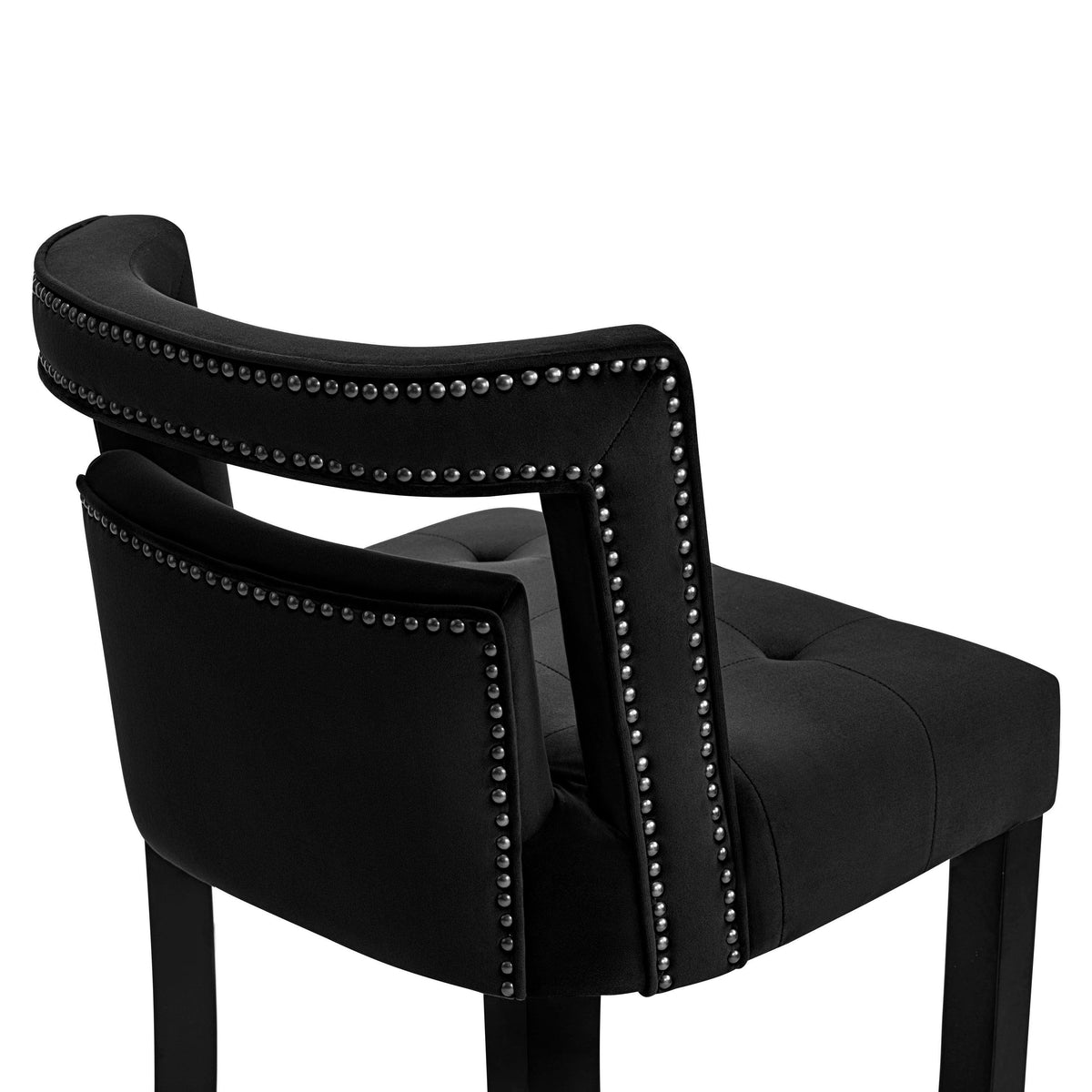 Hart Black Performance Velvet Counter Stool by TOV Furniture – photo 5 of 7