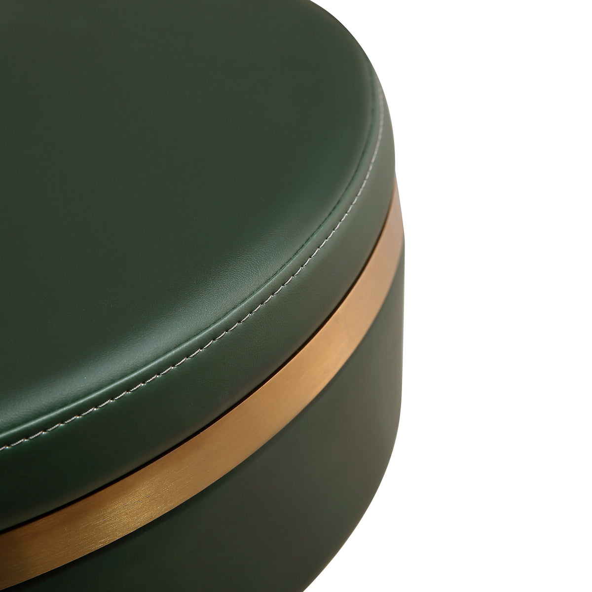 Astro Malachite Green Performance Vegan Leather and Gold Adjustable Stool by TOV Furniture – photo 6 of 9