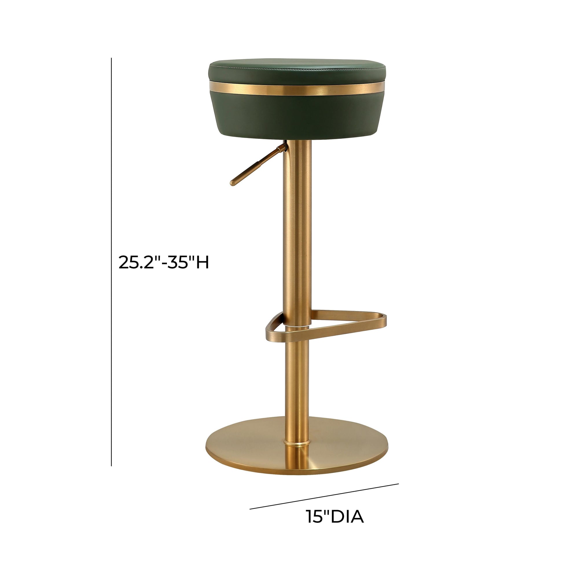 Astro Performance Vegan Leather Adjustable Stool by TOV D68297