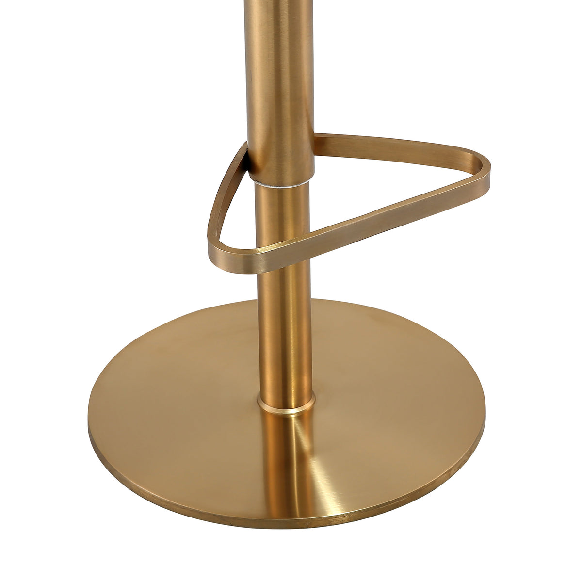 Astro White Performance Vegan Leather and Gold Adjustable Stool by TOV Furniture – photo 8 of 9