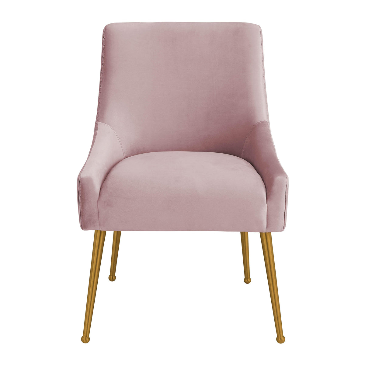 Beatrix Pleated Mauve Performance Velvet Dining Chair by TOV Furniture – photo 3 of 8