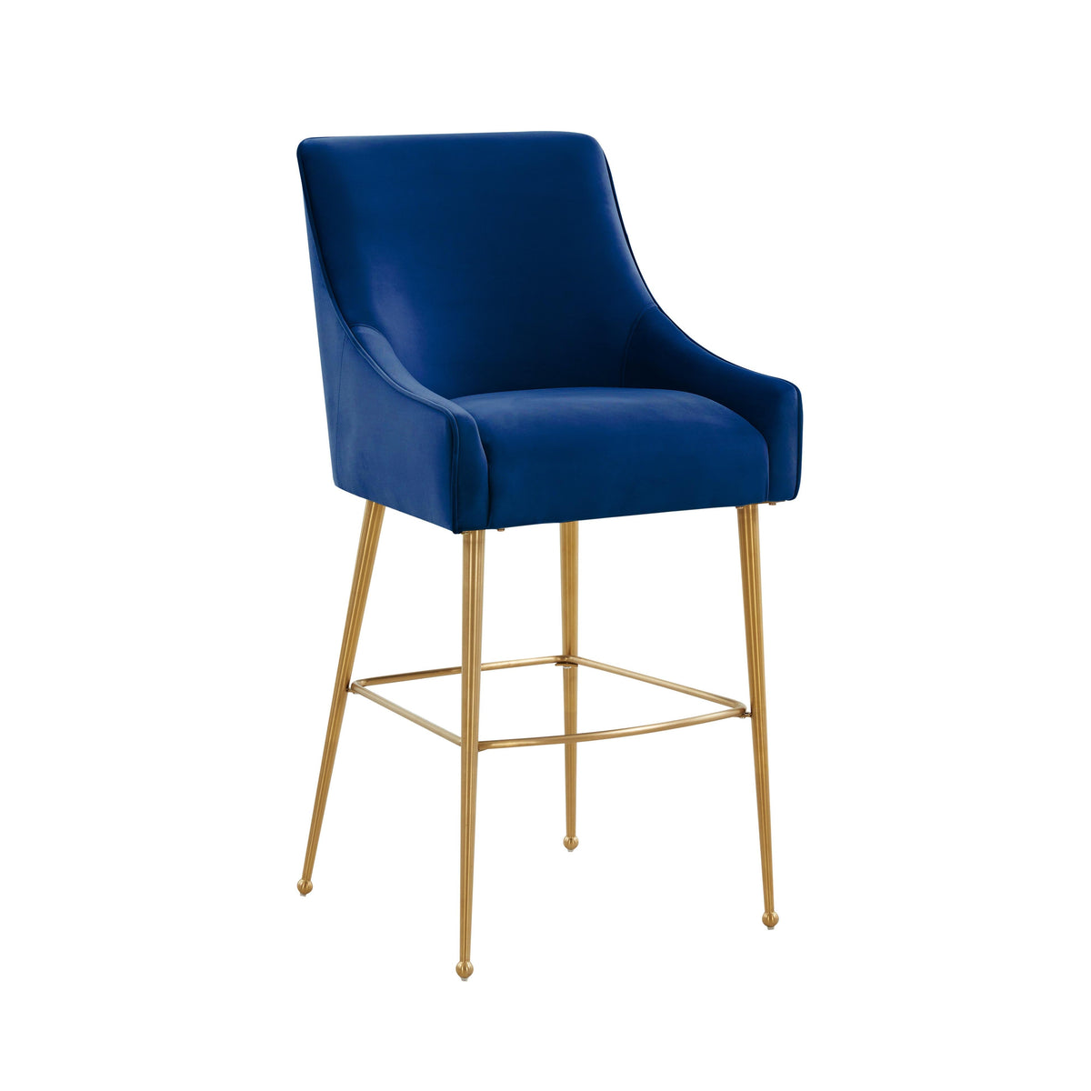Beatrix Navy Performance Velvet Counter Stool by TOV Furniture – photo 1 of 6