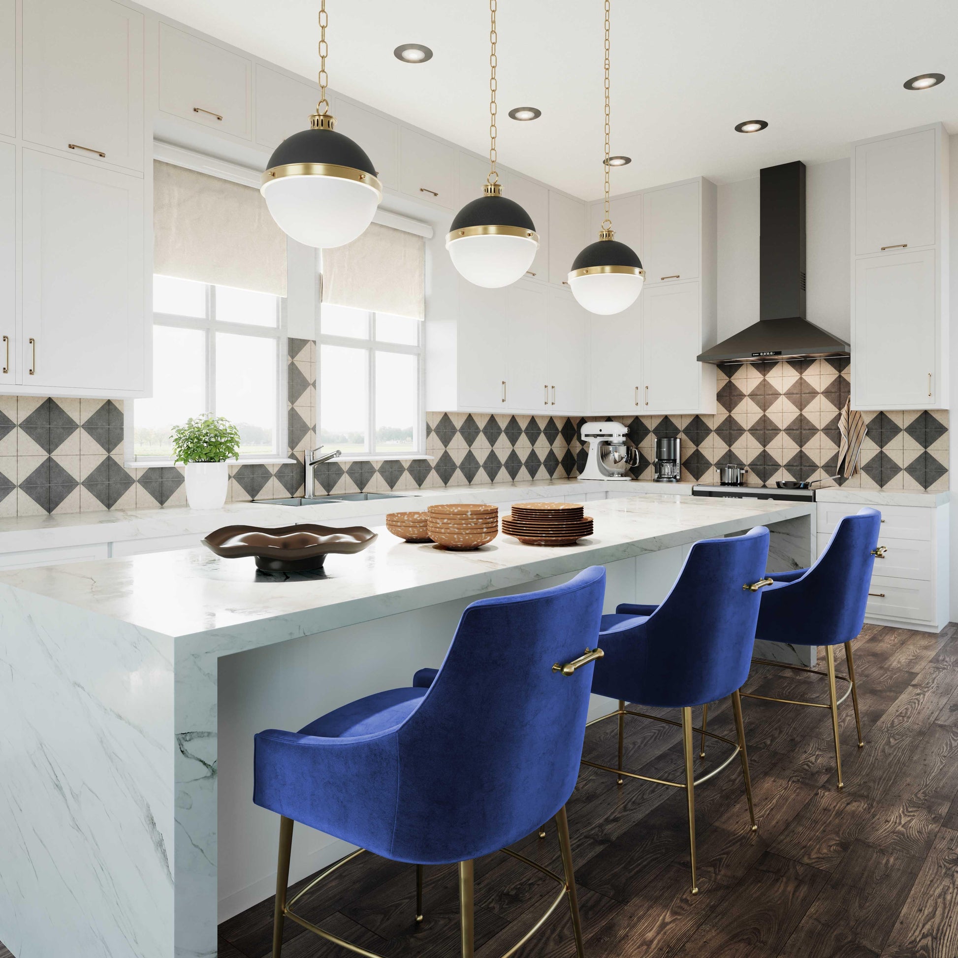 Beatrix Velvet Stool by TOV D68343