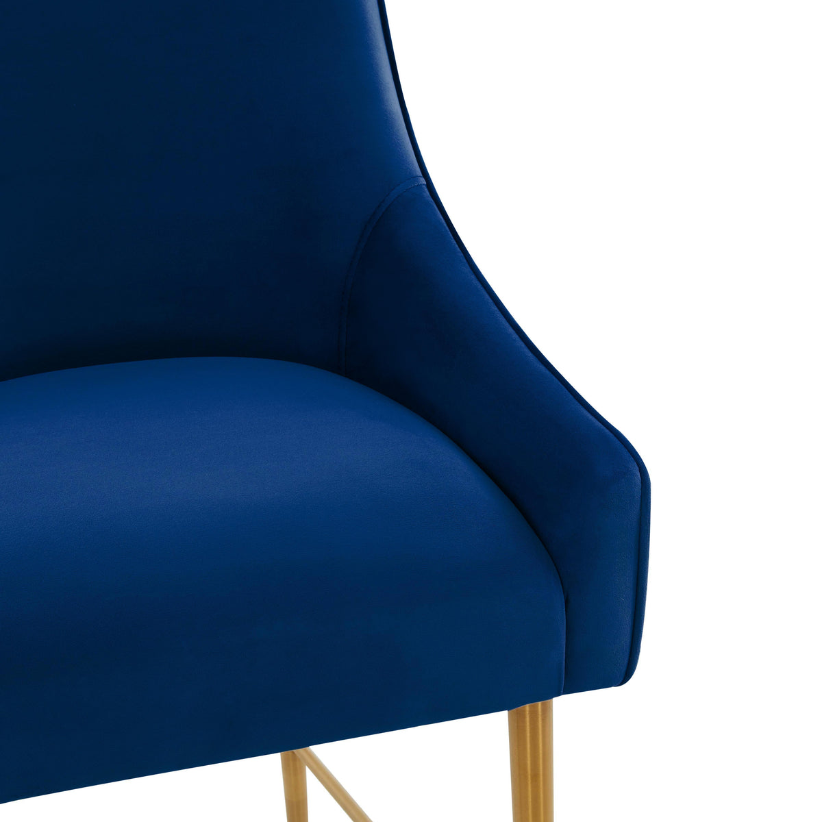 Beatrix Navy Performance Velvet Counter Stool by TOV Furniture – photo 5 of 6