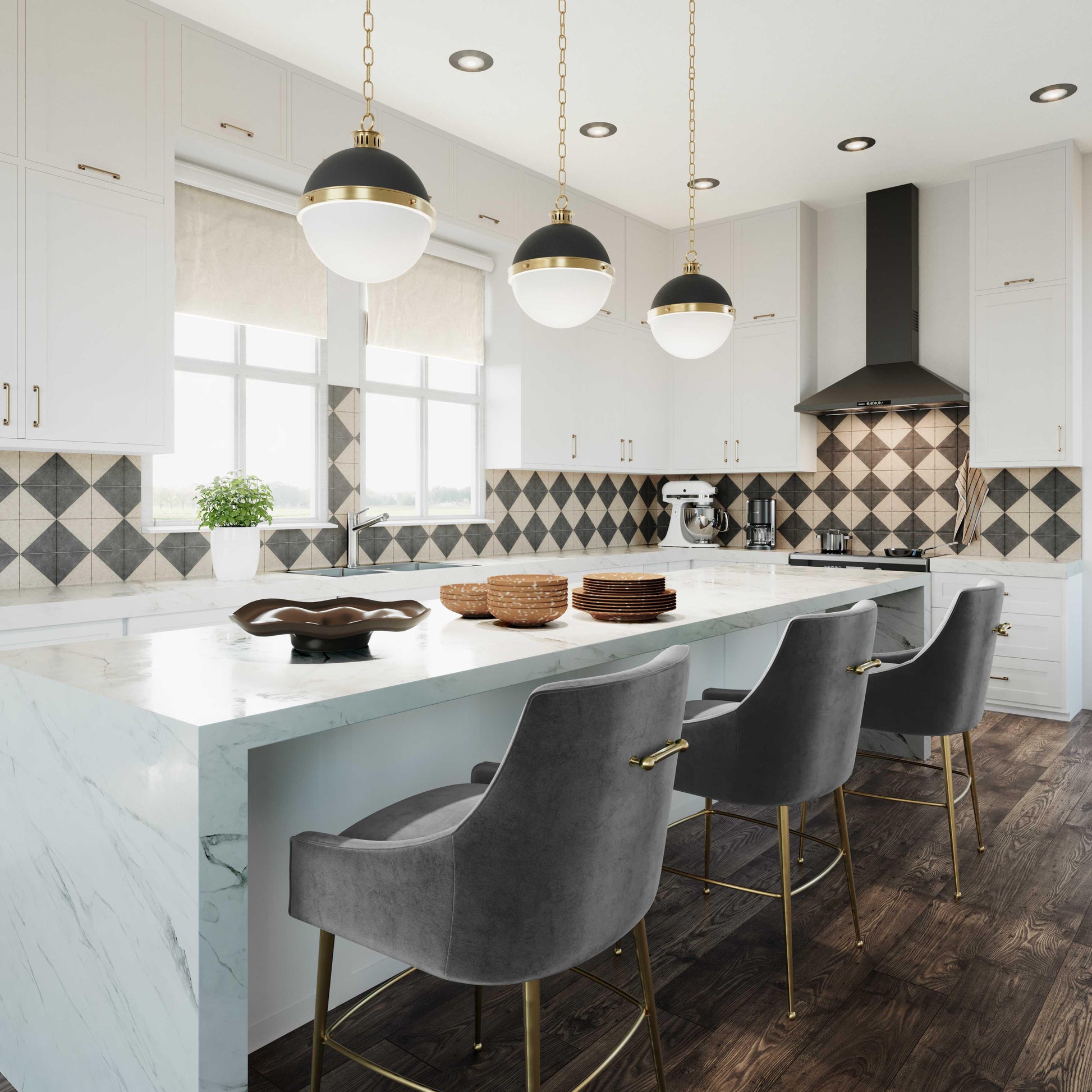 Beatrix Velvet Stool by TOV D68346