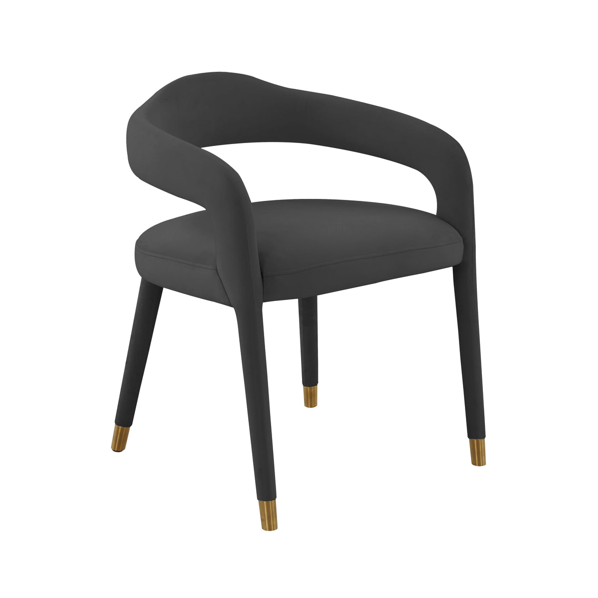 Lucia Black Performance Velvet Dining Chair by TOV Furniture – photo 1 of 6