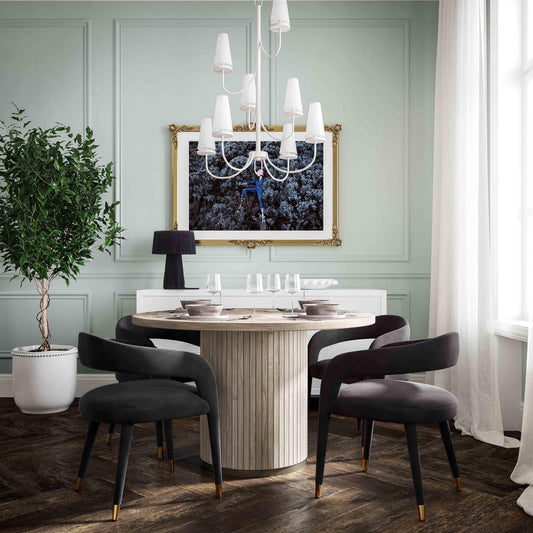 Lucia Black Performance Velvet Dining Chair by TOV Furniture – photo 2 of 6