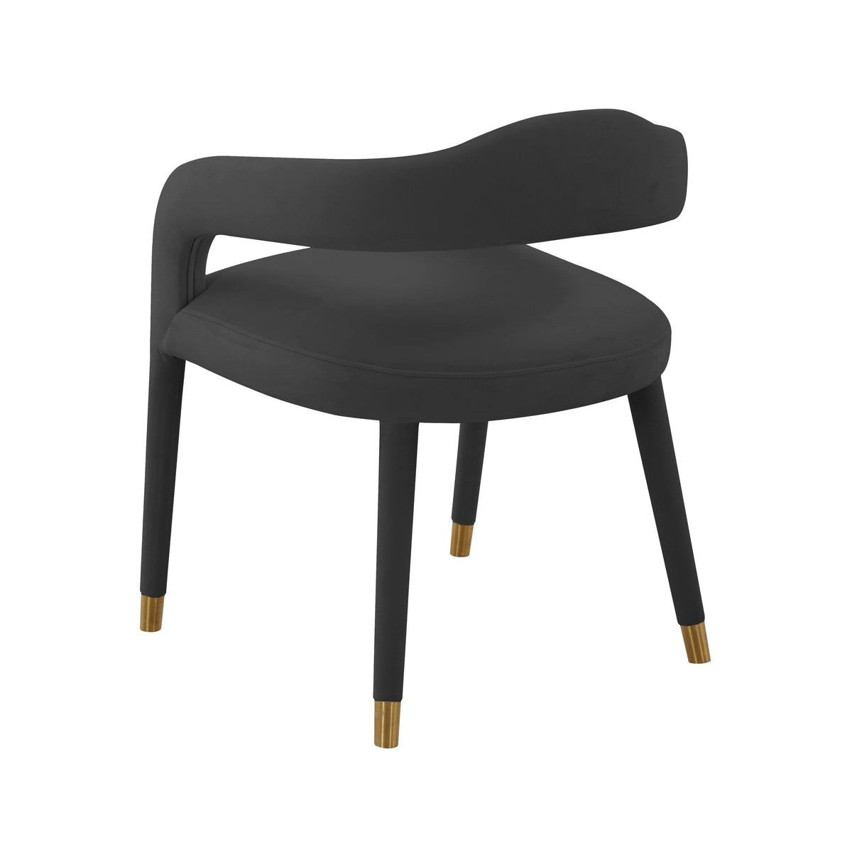 Lucia Black Performance Velvet Dining Chair by TOV Furniture – photo 4 of 6