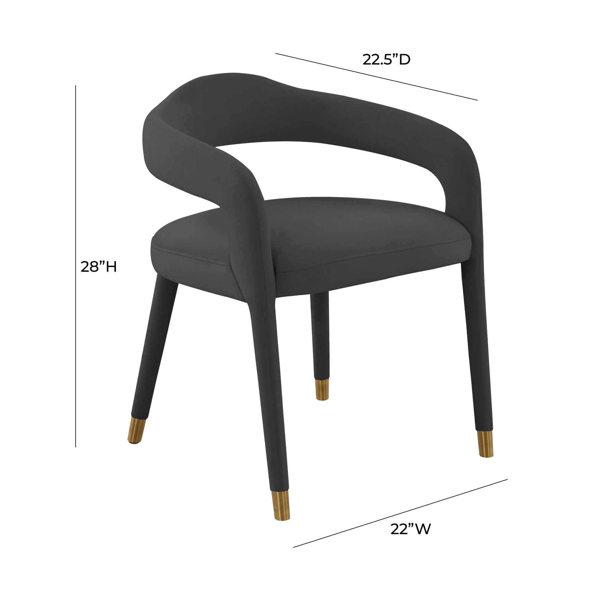 Lucia Velvet Dining Chair by TOV D68416