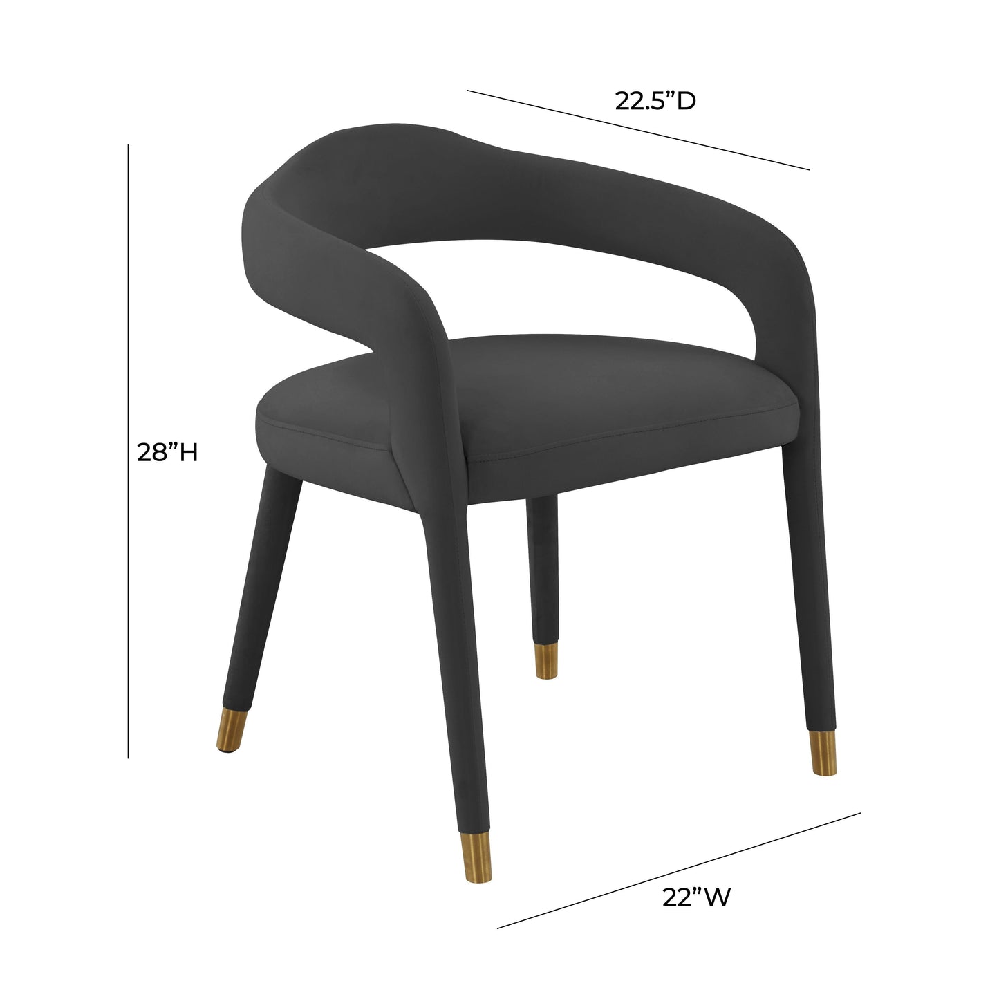 Lucia Velvet Dining Chair by TOV D68417