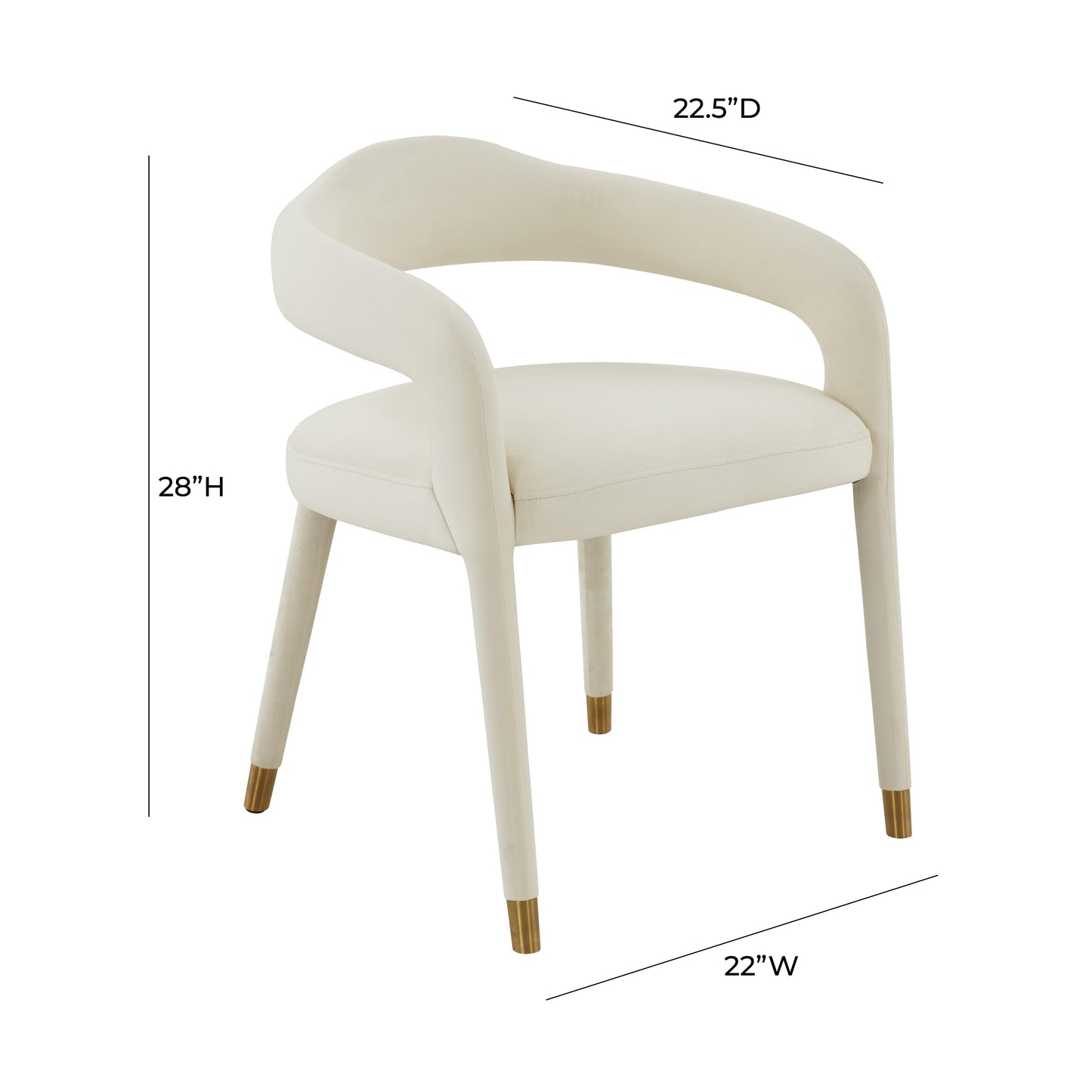 Lucia Velvet Dining Chair by TOV D68416