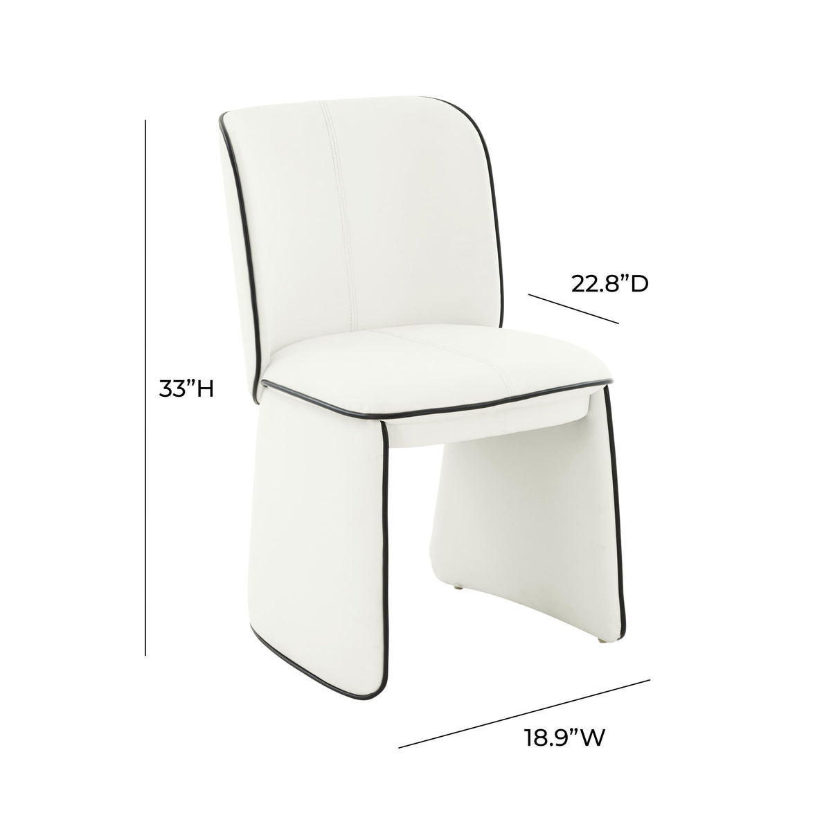 Kinsley Performance Fabric Dining Chair in Cream by TOV Furniture – photo 6 of 6