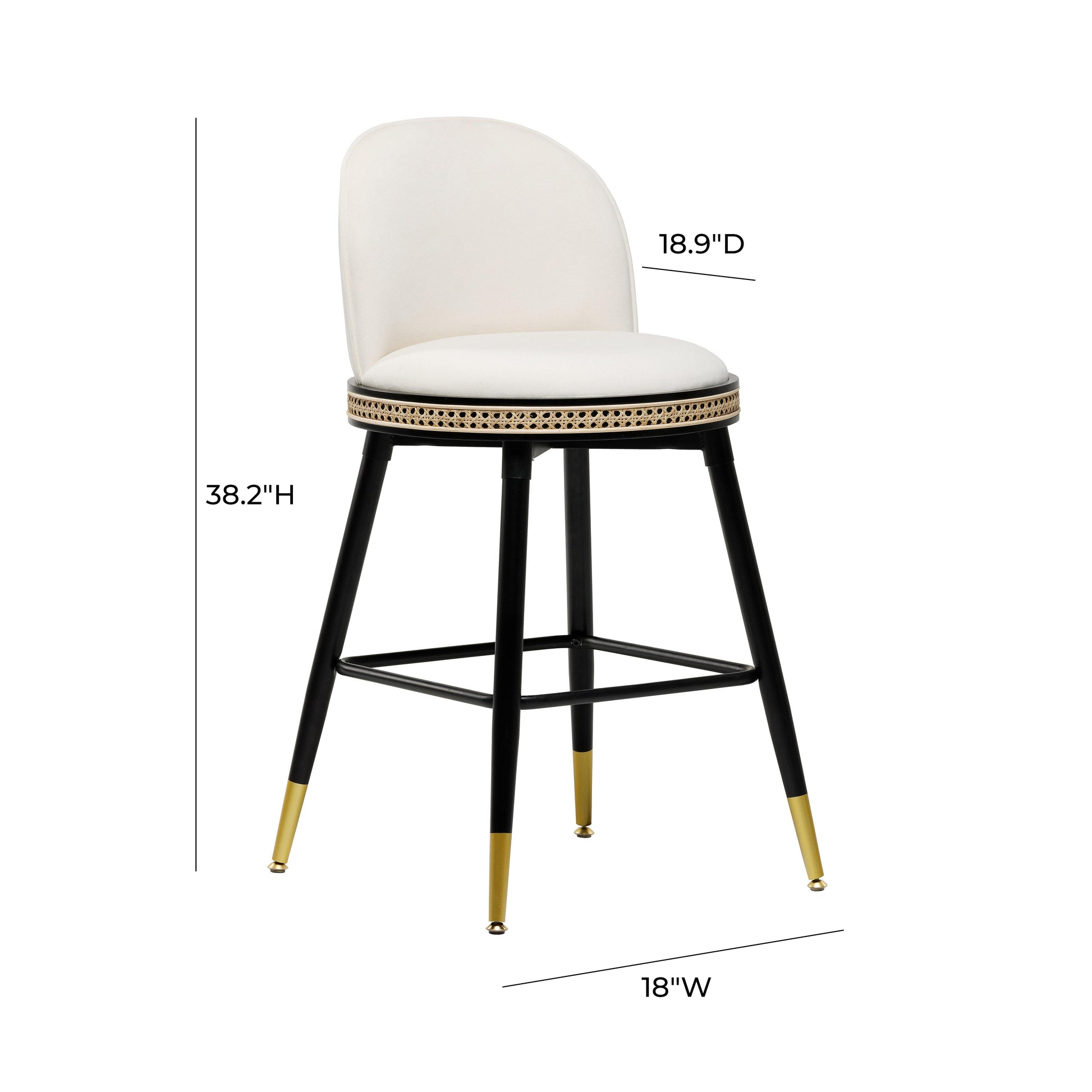 Harley Velvet Stool by TOV D68447