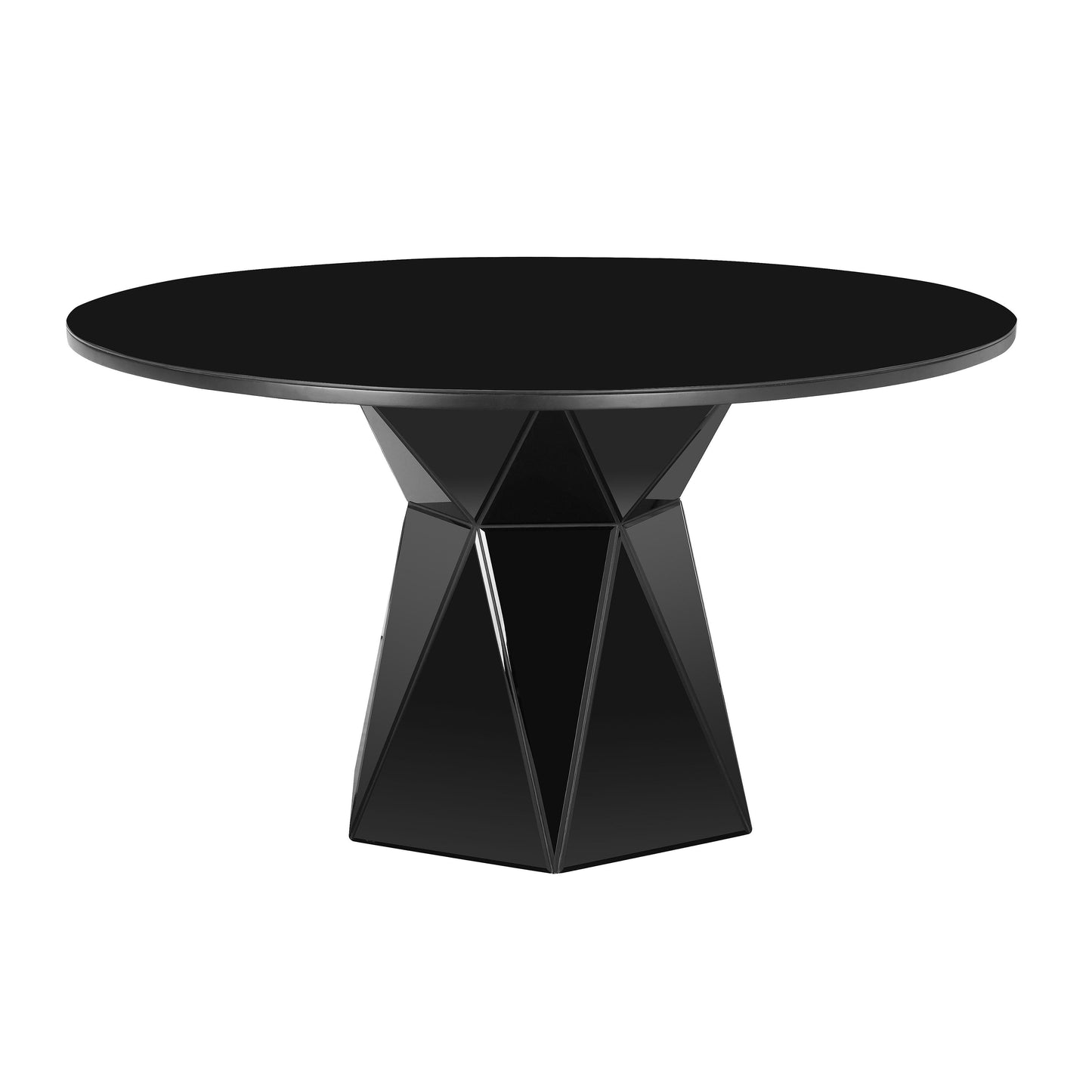 Iris 56 Glass Round Dining Table by TOV D68459