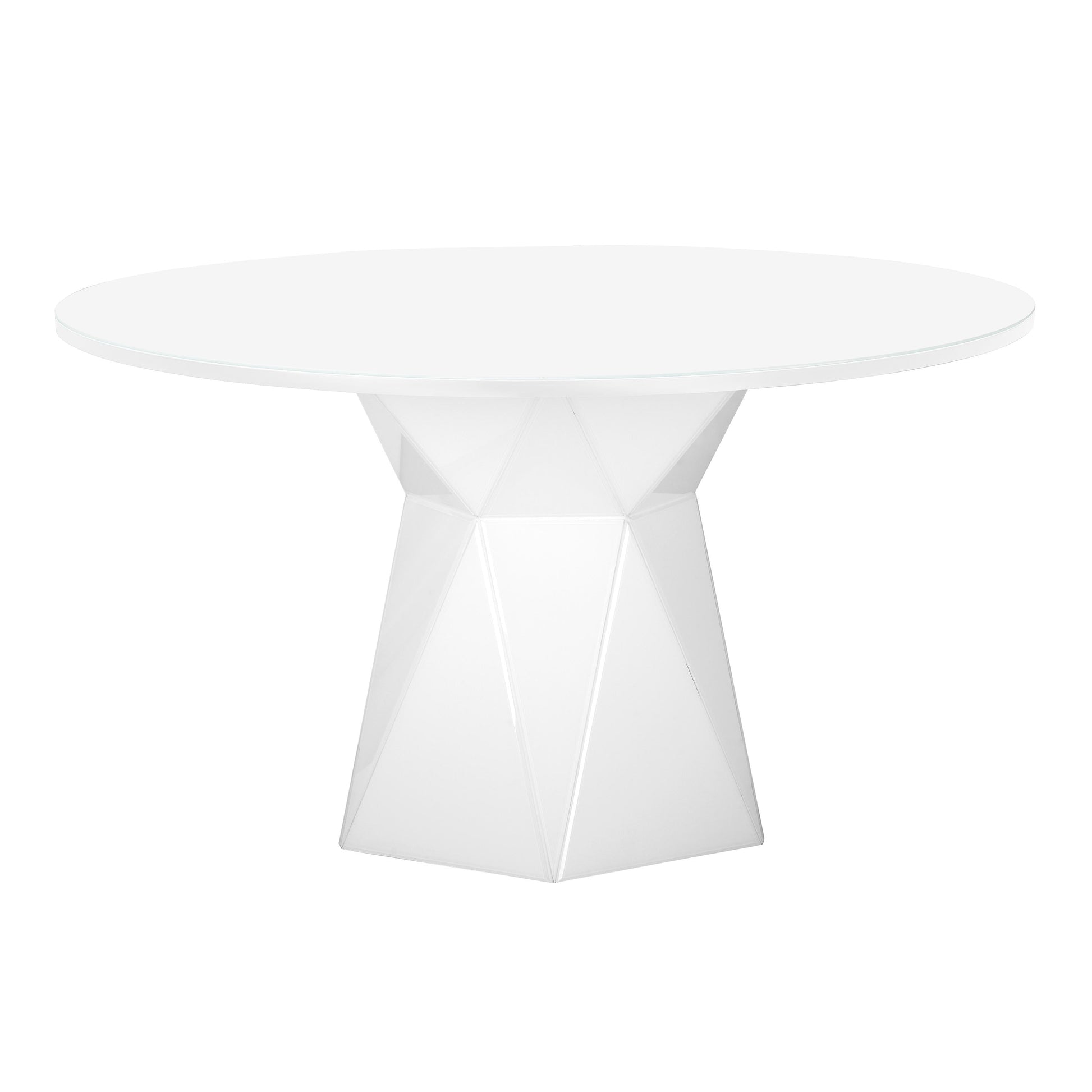 Iris 56 Glass Round Dining Table by TOV D68459