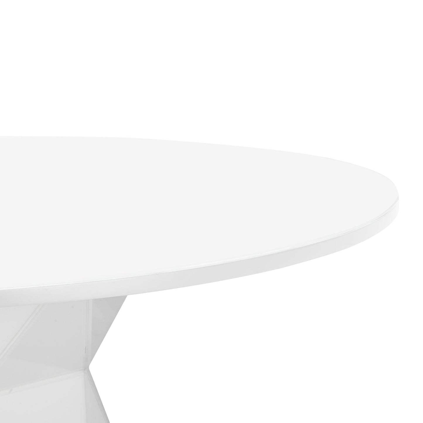 Iris 56 Glass Round Dining Table by TOV D68459