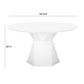Iris 56 Glass Round Dining Table by TOV D68459