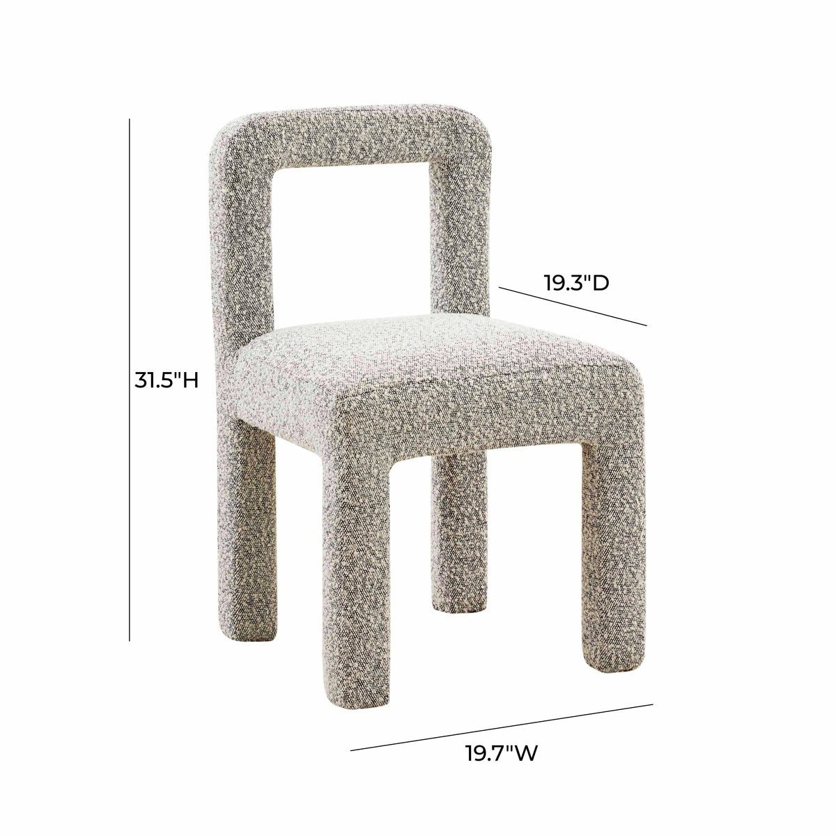 Hazel Grey Performance Boucle Dining Chair by TOV Furniture – photo 7 of 7