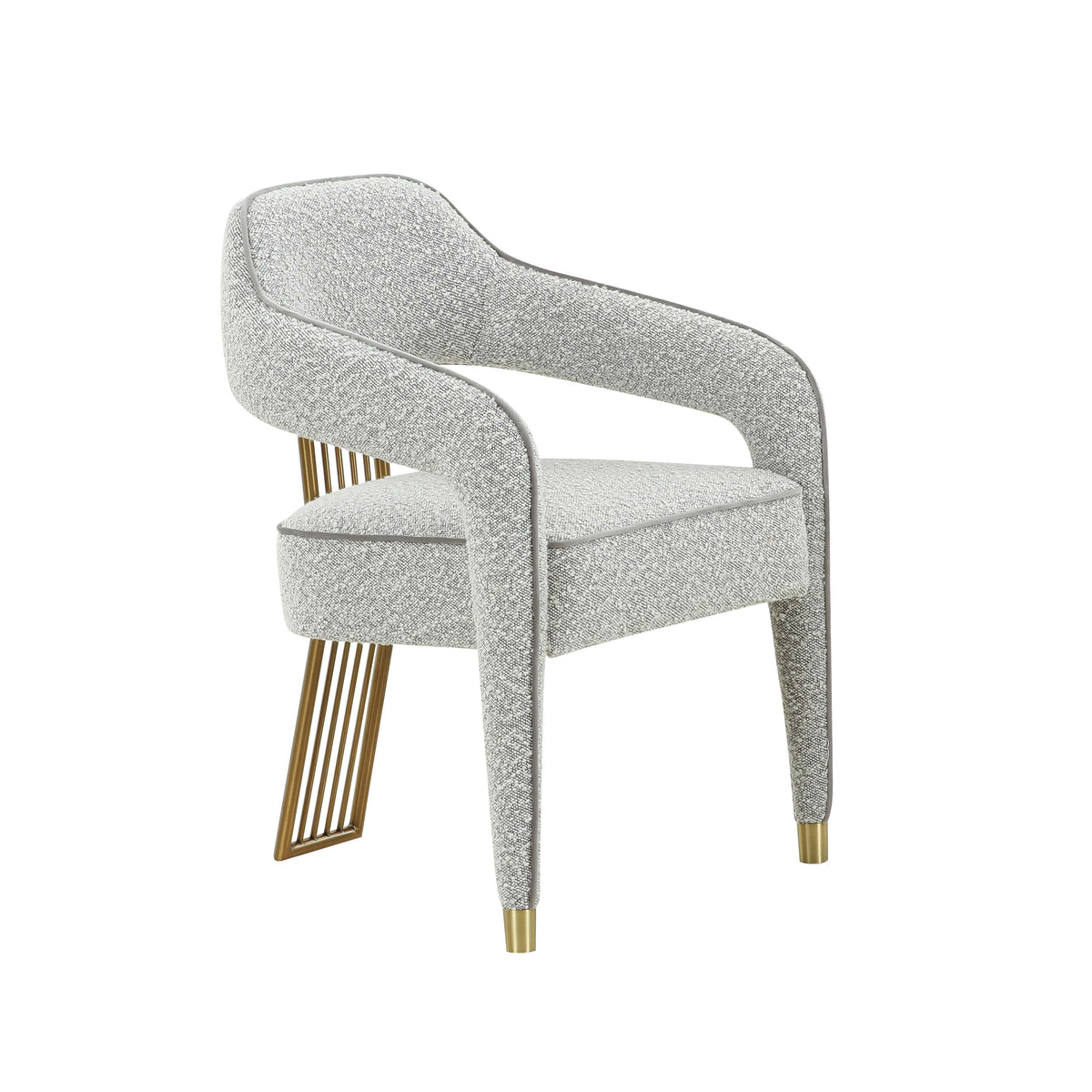 Corralis Speckled Grey Performance Boucle Dining Chair by TOV Furniture – photo 1 of 6