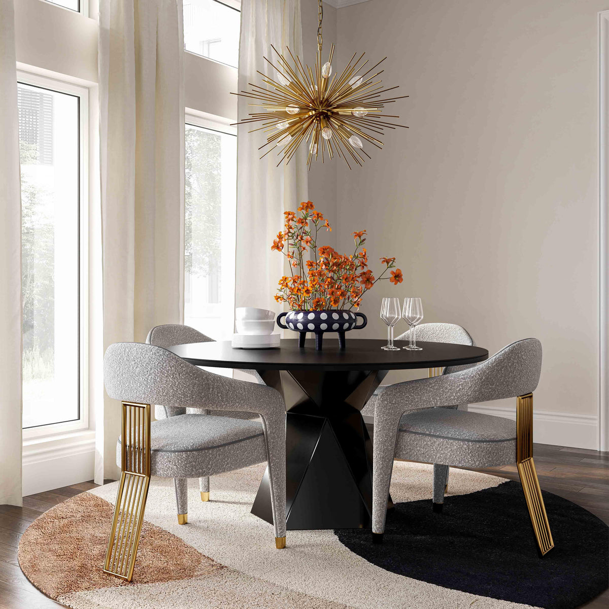 Corralis Speckled Grey Performance Boucle Dining Chair by TOV Furniture – photo 2 of 6