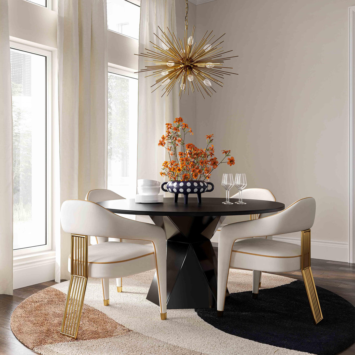 Corralis Cream Performance Linen Dining Chair by TOV Furniture – photo 2 of 6