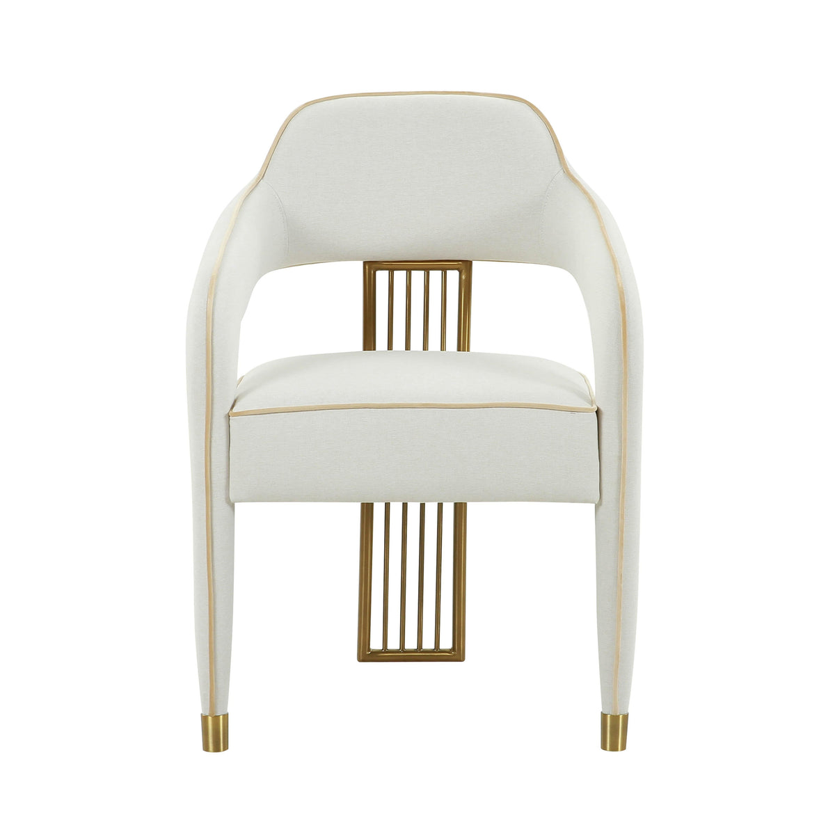 Corralis Cream Performance Linen Dining Chair by TOV Furniture – photo 3 of 6