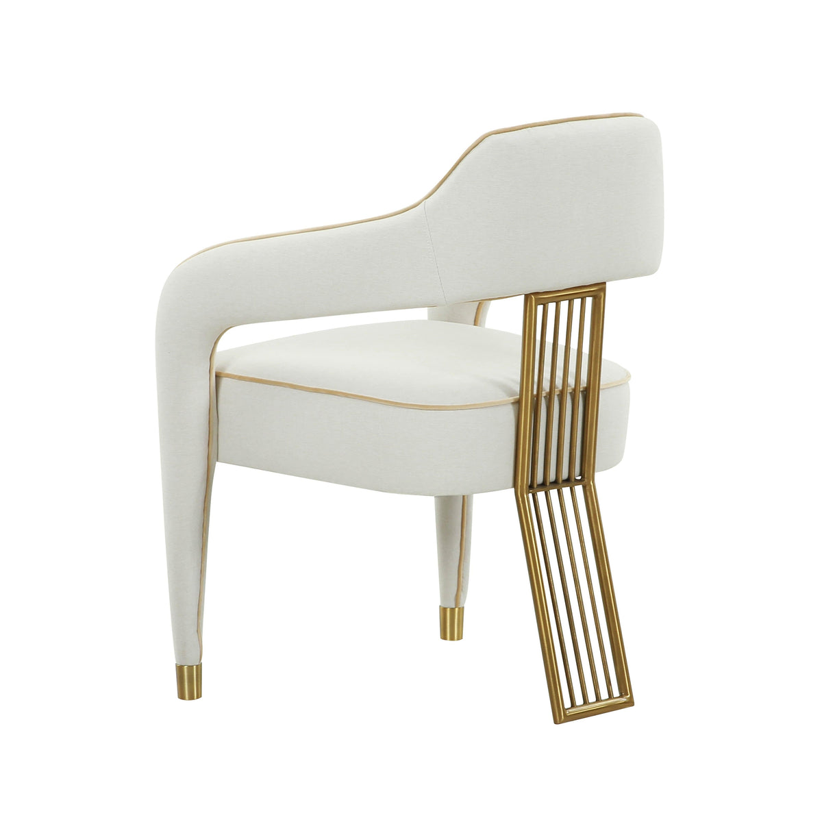 Corralis Cream Performance Linen Dining Chair by TOV Furniture – photo 4 of 6