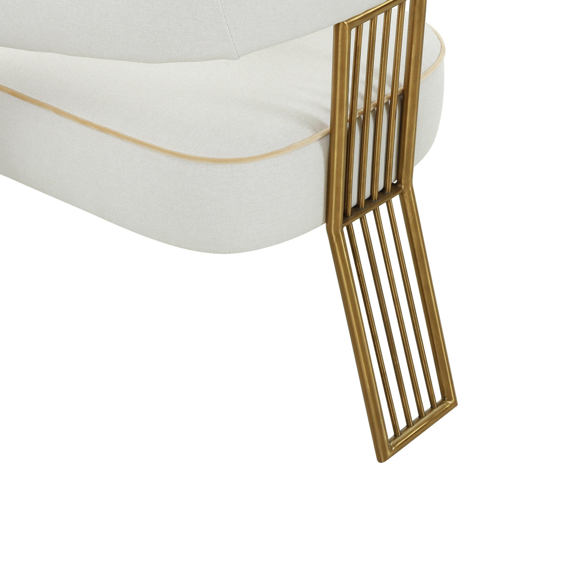 Corralis Cream Performance Linen Dining Chair by TOV Furniture – photo 5 of 6