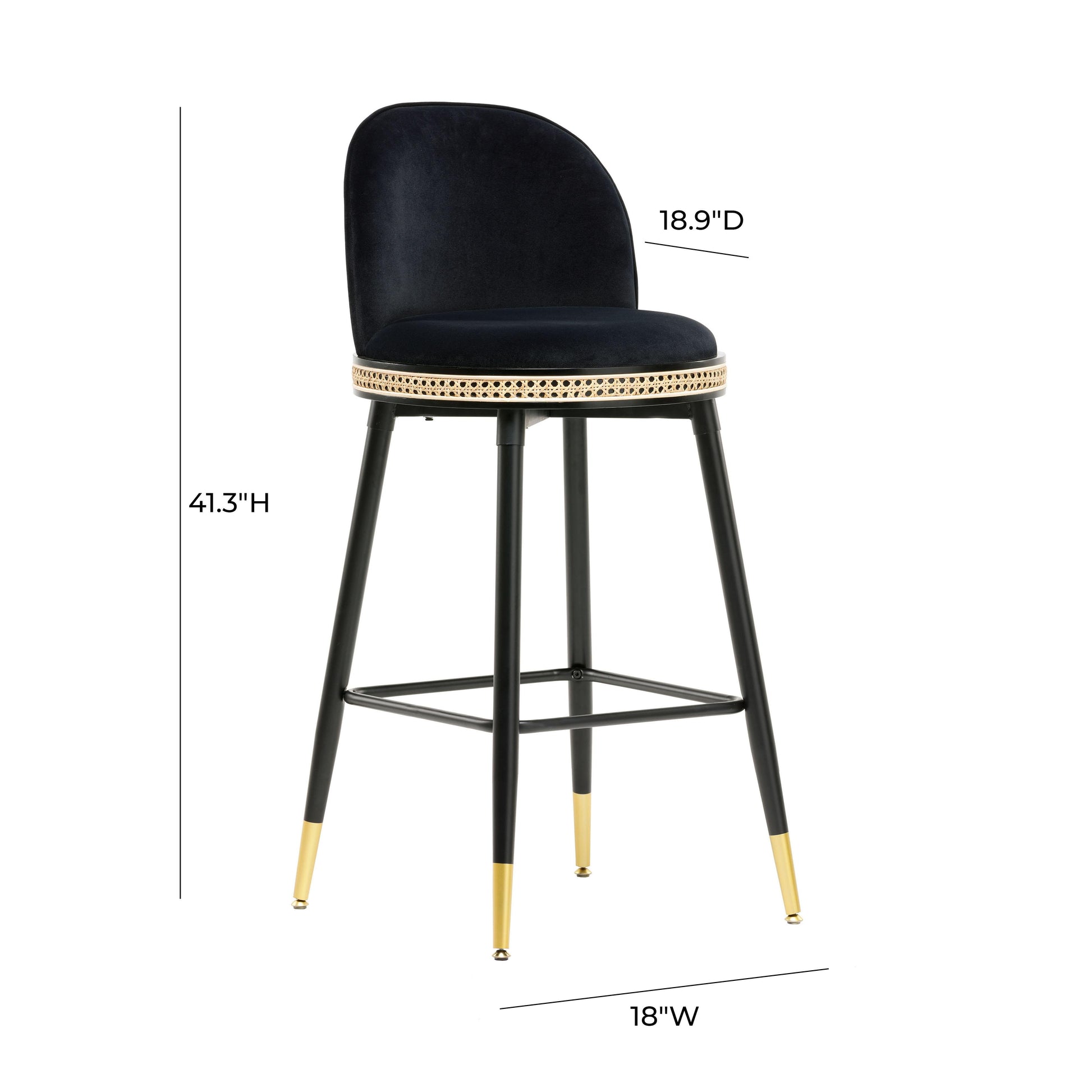 Harley Velvet Stool by TOV D68477