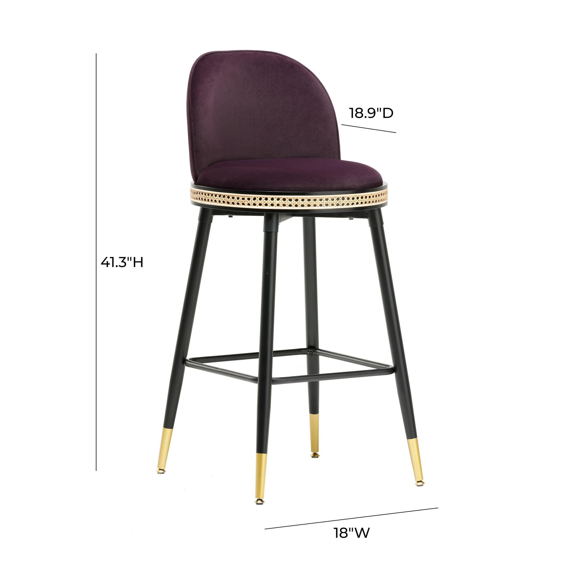 Harley Velvet Stool by TOV D68446