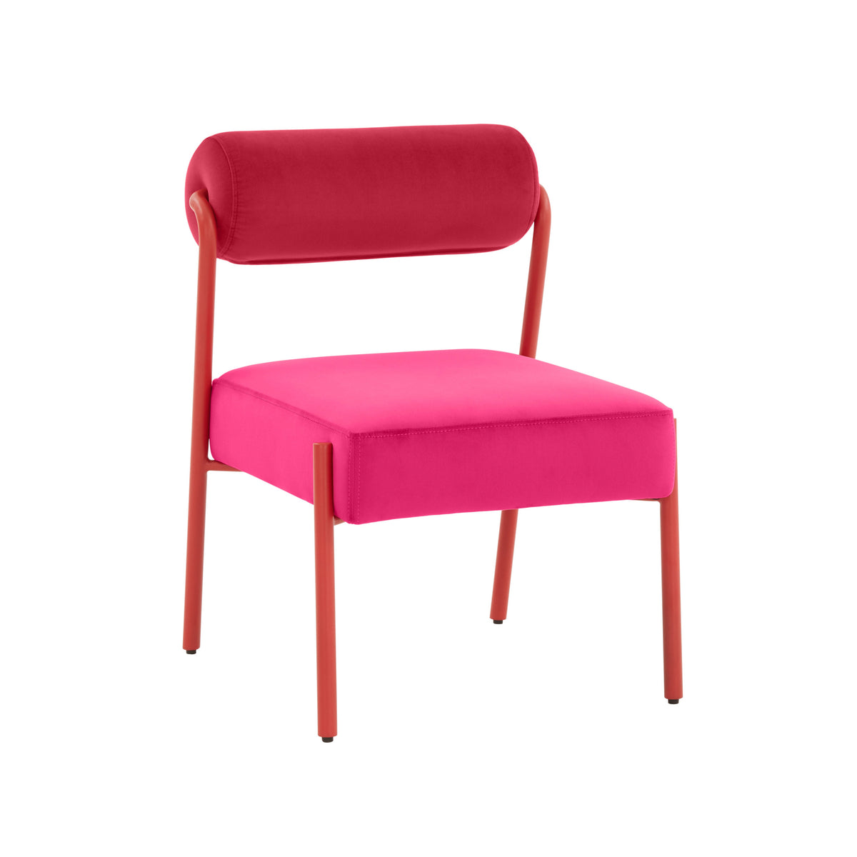 Jolene Performance Velvet Dining Chair - Set of 2 in Pink by TOV Furniture – photo 3 of 7