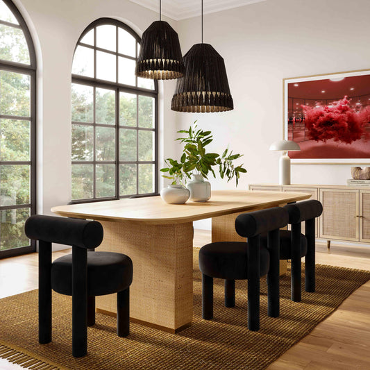 Carmel Black Performance Velvet Dining Chair by TOV Furniture – photo 2 of 6