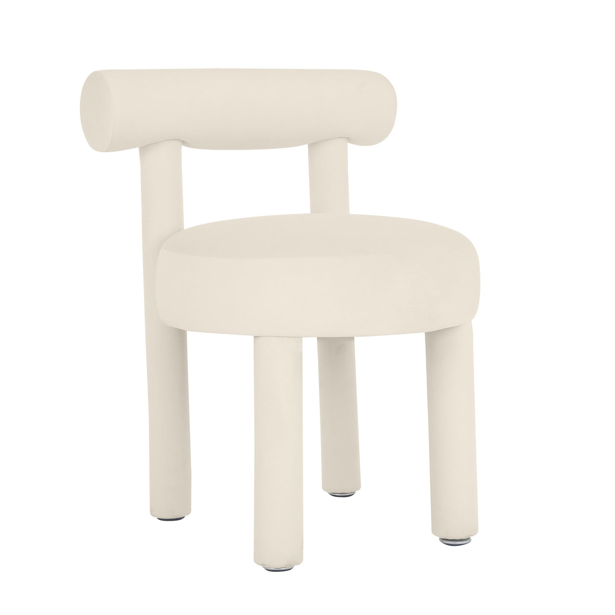 Carmel Cream Performance Velvet Dining Chair by TOV Furniture – photo 1 of 6