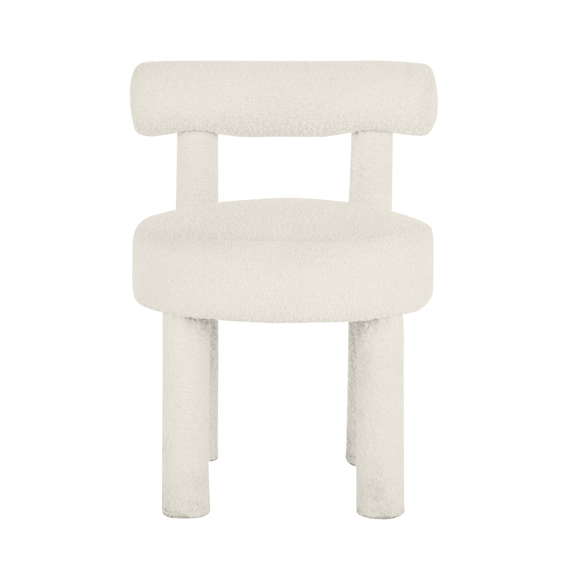 Carmel Cream Performance Boucle Dining Chair by TOV D68593