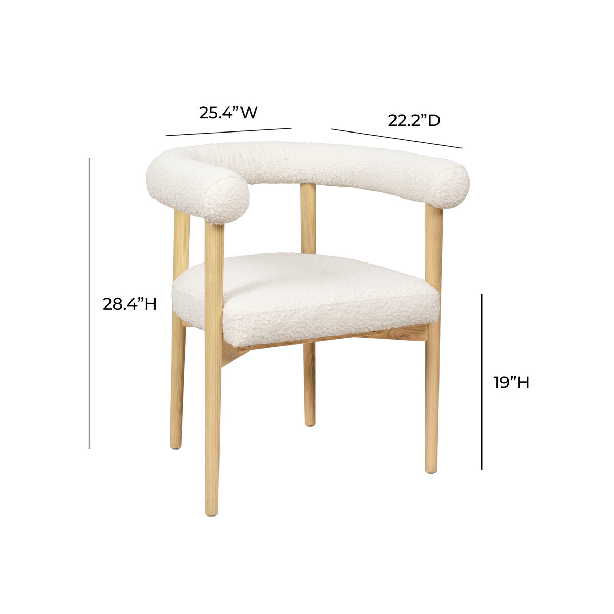 Spara Cream Performance Boucle Dining Chair by TOV Furniture – photo 6 of 7