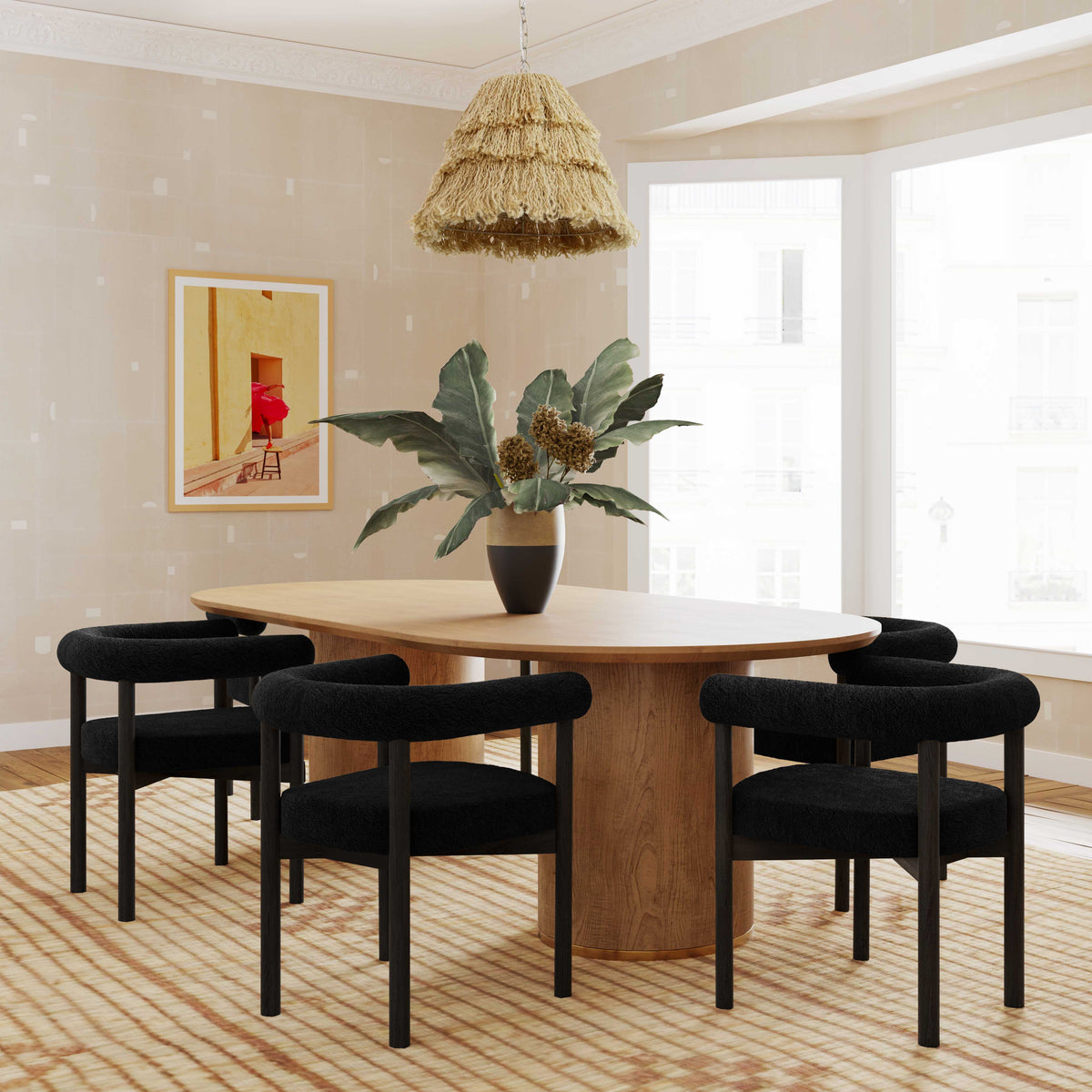 Spara Black Performance Boucle Dining Chair by TOV Furniture – photo 2 of 7