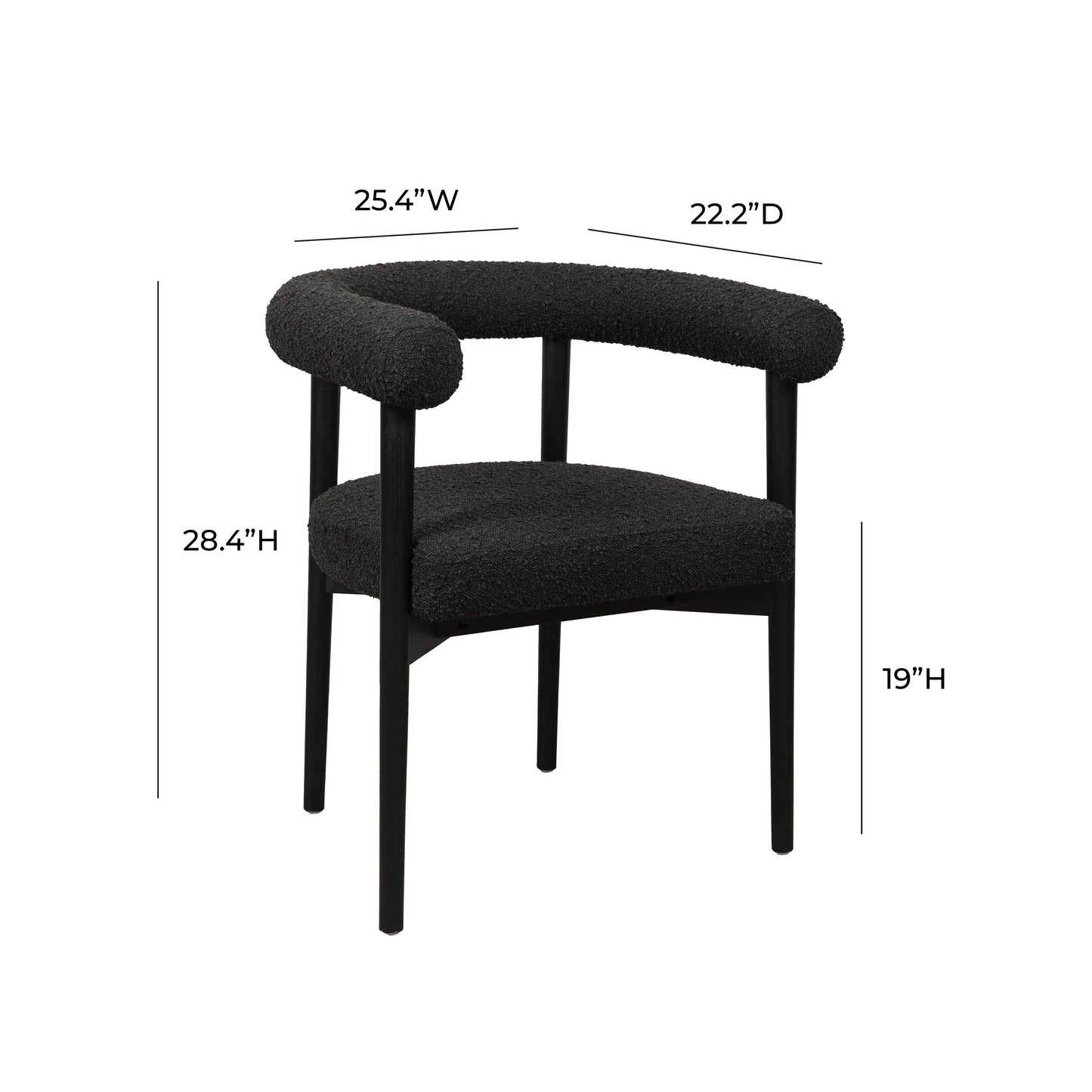 Spara Performance Boucle Dining Chair by TOV D68595
