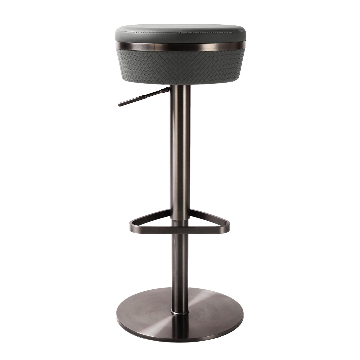 Astro Woven Performance Vegan Leather Adjustable Stool by TOV D68619