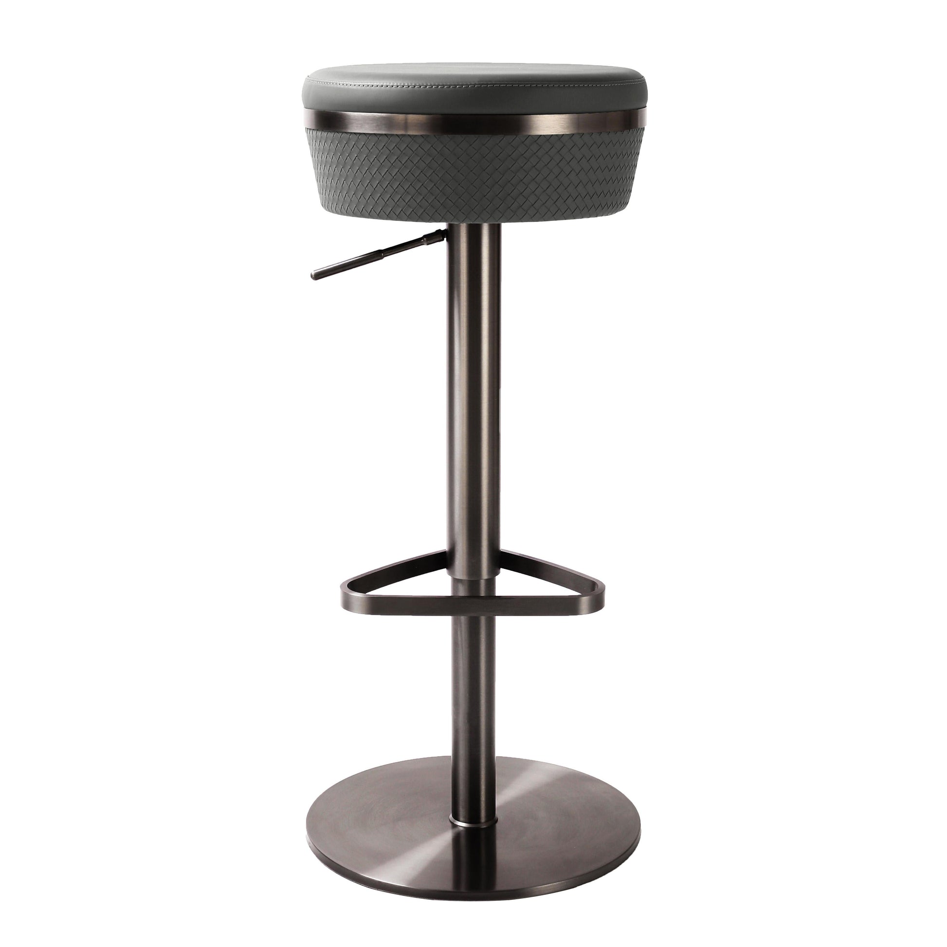 Astro Woven Performance Vegan Leather Adjustable Stool by TOV D68619