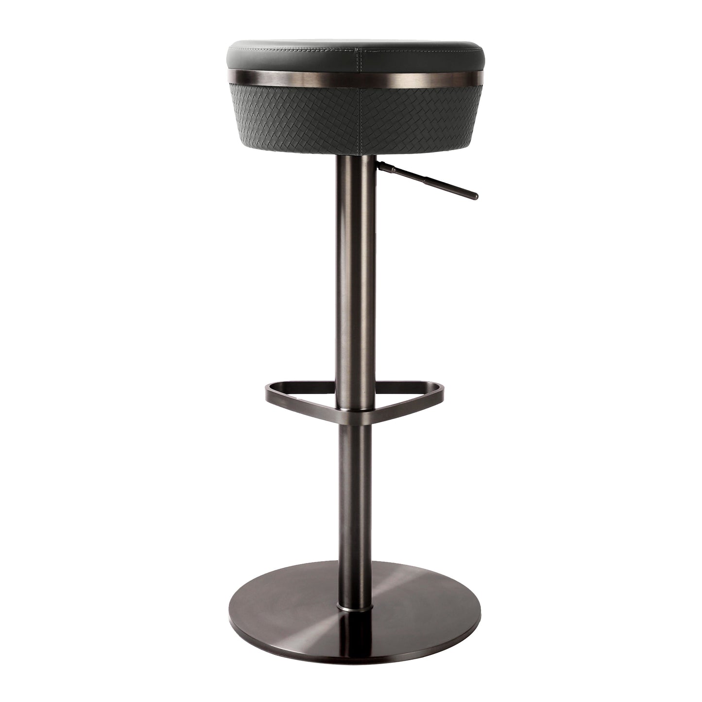 Astro Woven Performance Vegan Leather Adjustable Stool by TOV D68620