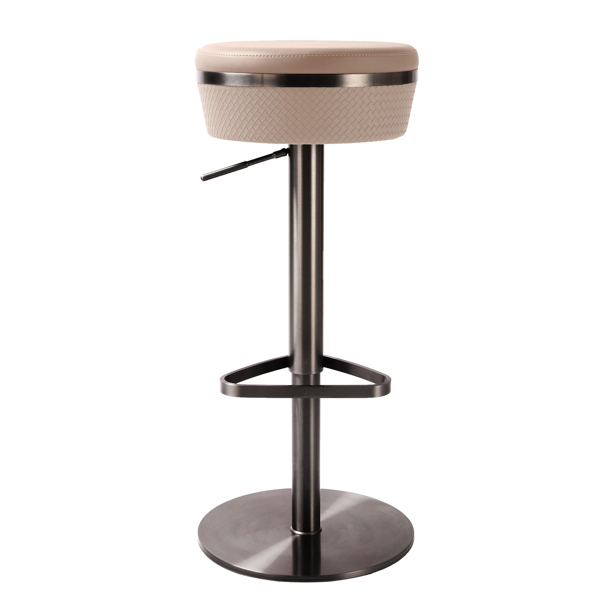 Astro Woven Performance Vegan Leather Adjustable Stool by TOV D68619