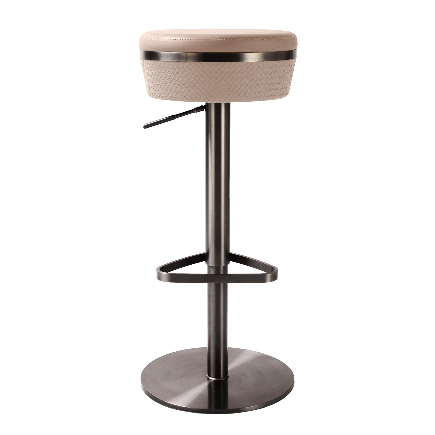 Astro Woven Performance Vegan Leather Adjustable Stool by TOV D68620