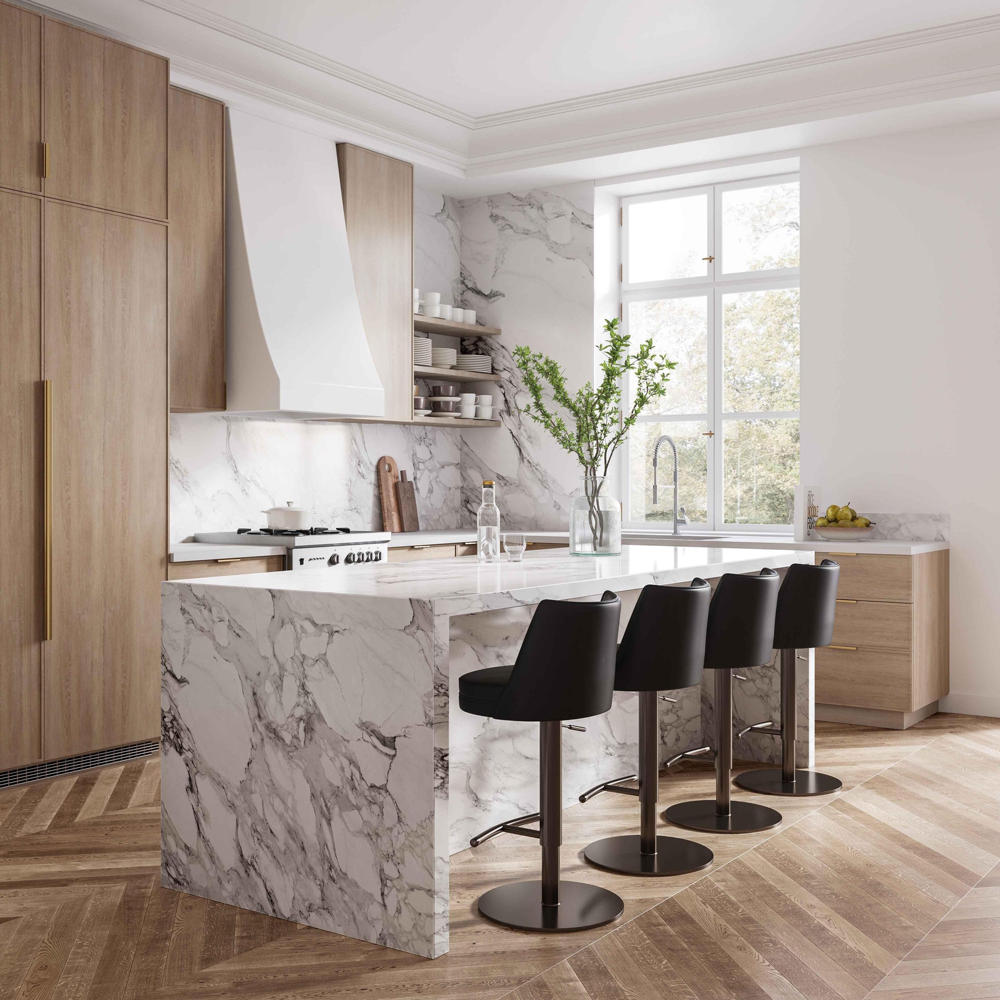 Gala Performance Vegan Leather Adjustable Stool by TOV D68621