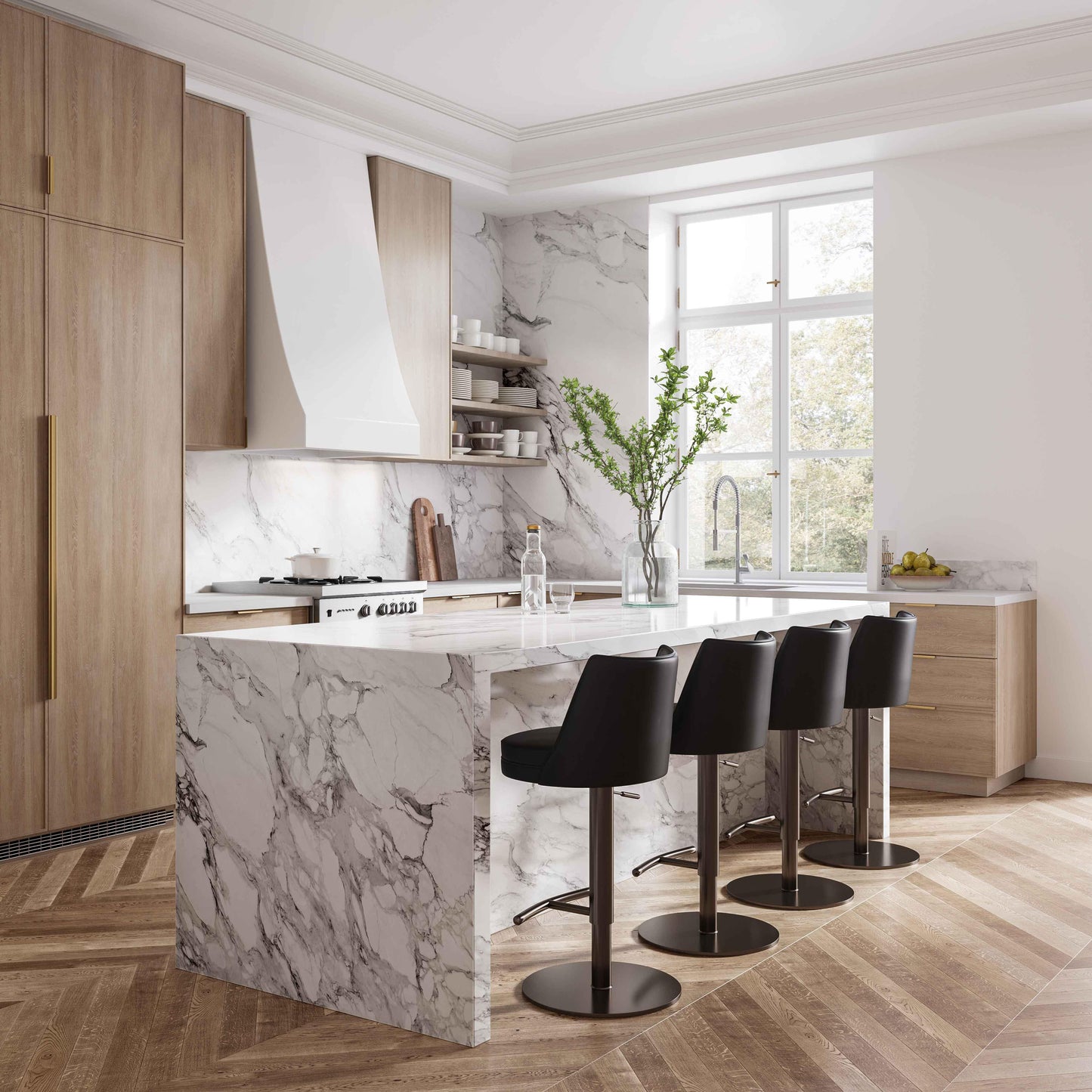 Gala Performance Vegan Leather Adjustable Stool by TOV D68623