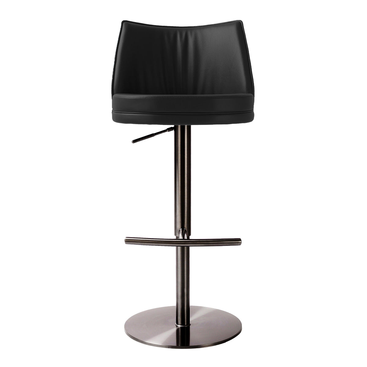 Gala Performance Vegan Leather Adjustable Stool in Black by TOV Furniture – photo 3 of 8