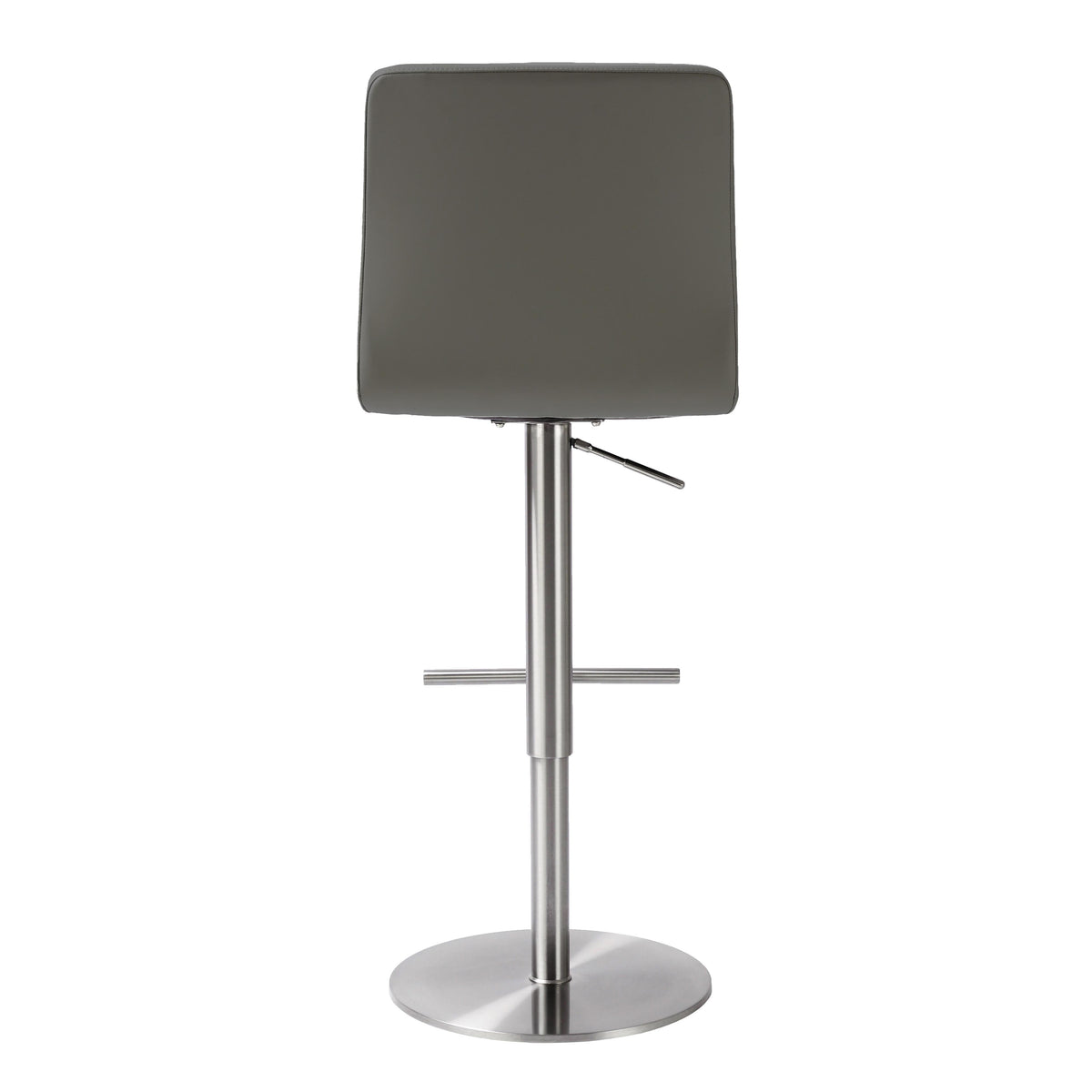 Paddy Dark Grey Performance Vegan Leather on Silver Adjustable Stool by TOV Furniture – photo 4 of 6