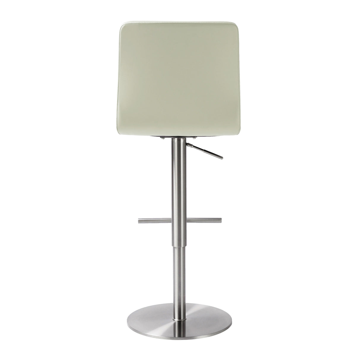 Paddy Light Grey Performance Vegan Leather on Silver Adjustable Stool by TOV Furniture – photo 4 of 6